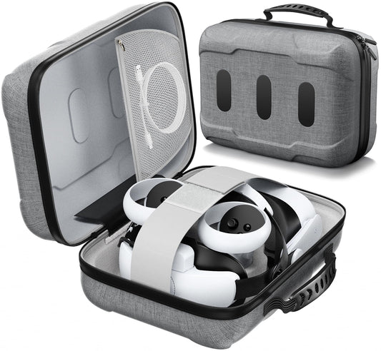 DXKK Carrying Case for Meta Quest 3/Quest 3S/Oculus Quest 2/Vision Pro/Pico 4 Headset & Quest 3 Accessories  Hard Shell Protective  Large Storage
