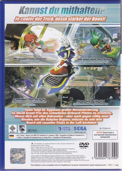 SEGA Sonic Riders for PlayStation 2 - Model 010086630862 - Classic Racing Game