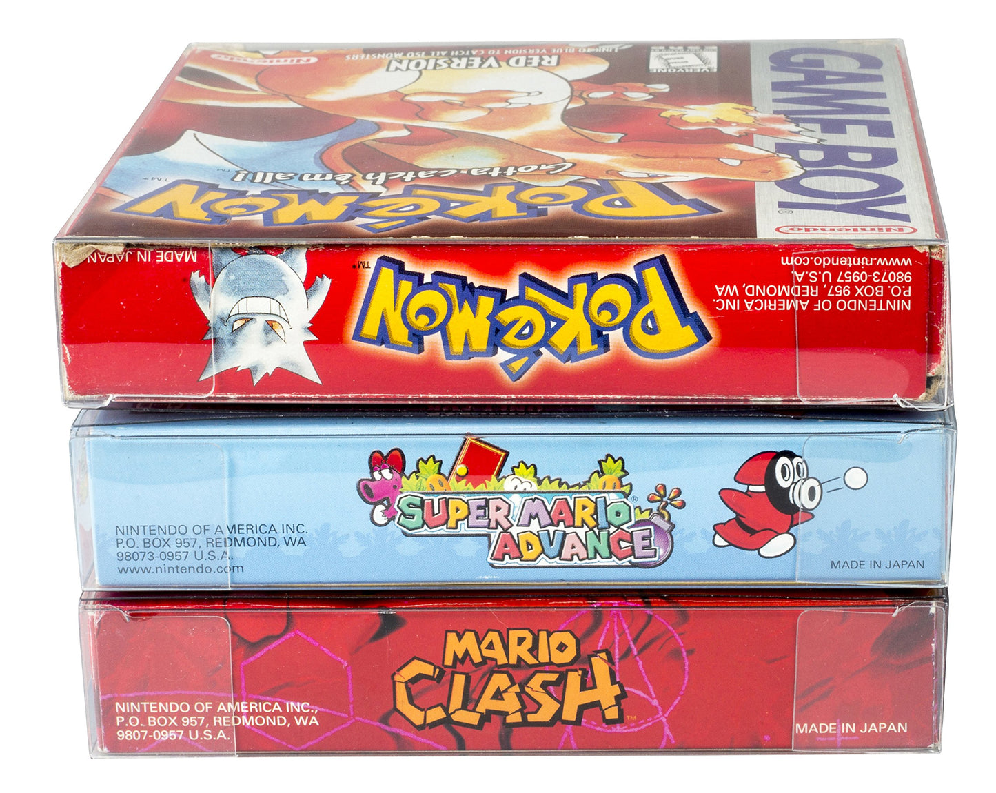 EVORETRO Video Game Box Protector for Nintendo Game Boy & GBA - 0.40mm Thick Clear PET - Pack of 25