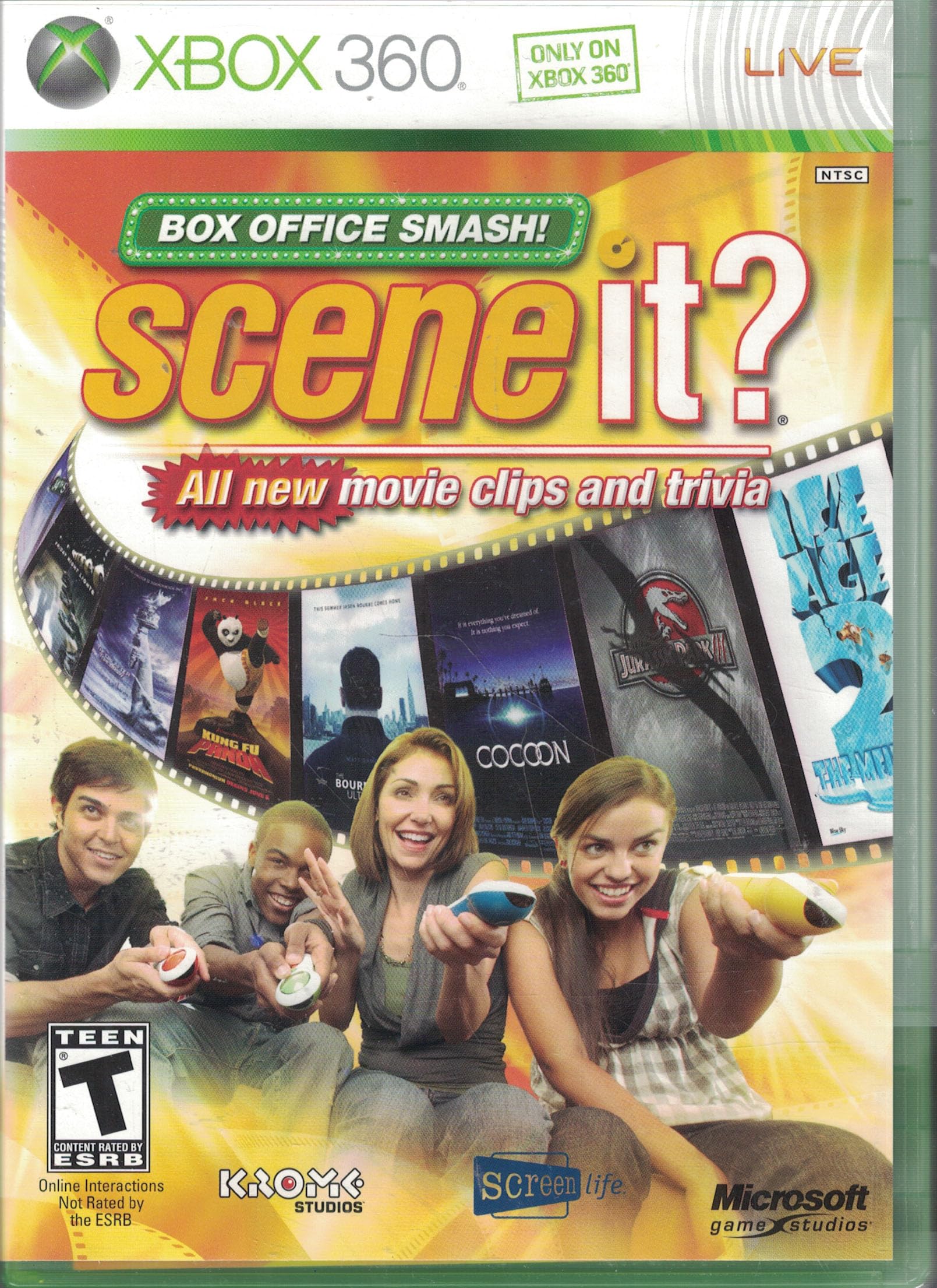 Microsoft Scene It? Box Office Smash Game - Xbox 360, Model CAC-00001, Silver Material