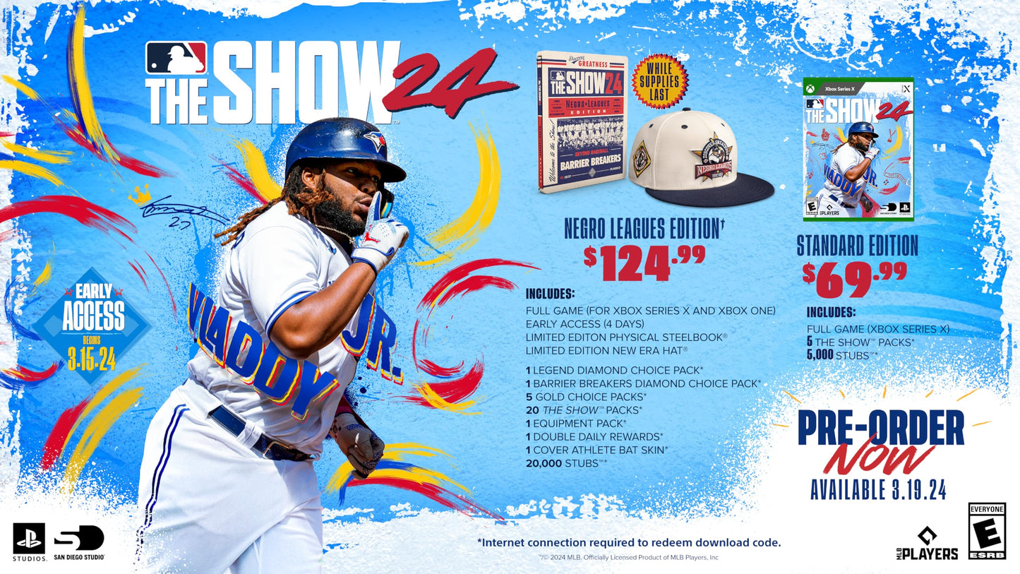 Solutions 2 Go MLB The Show 24: Negro Leagues Edition - Xbox Series X, Model SLTG5215446XBX