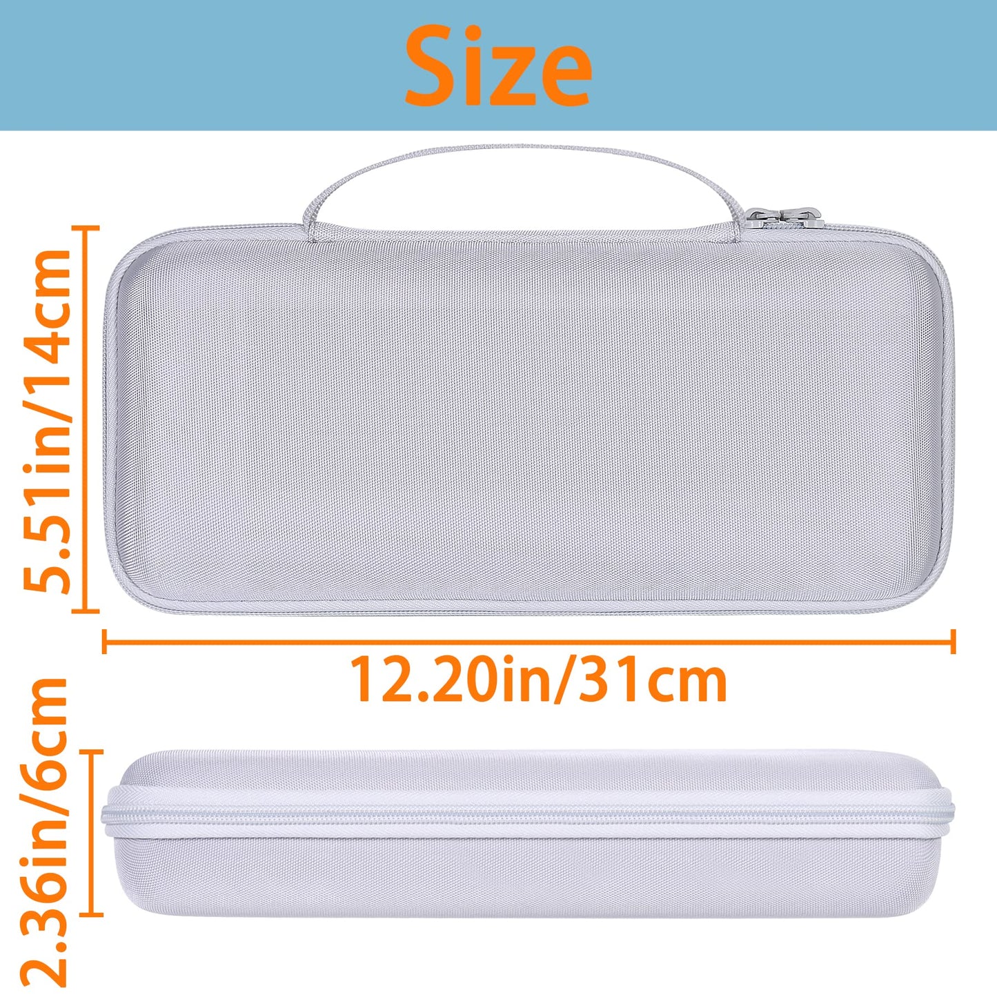 Aenllosi Hard Case for ASUS ROG Xbox Ally/Xbox Ally X, 7 inch, Grey White, Model A1329, Organizer for AMD Z2 Extreme Processor