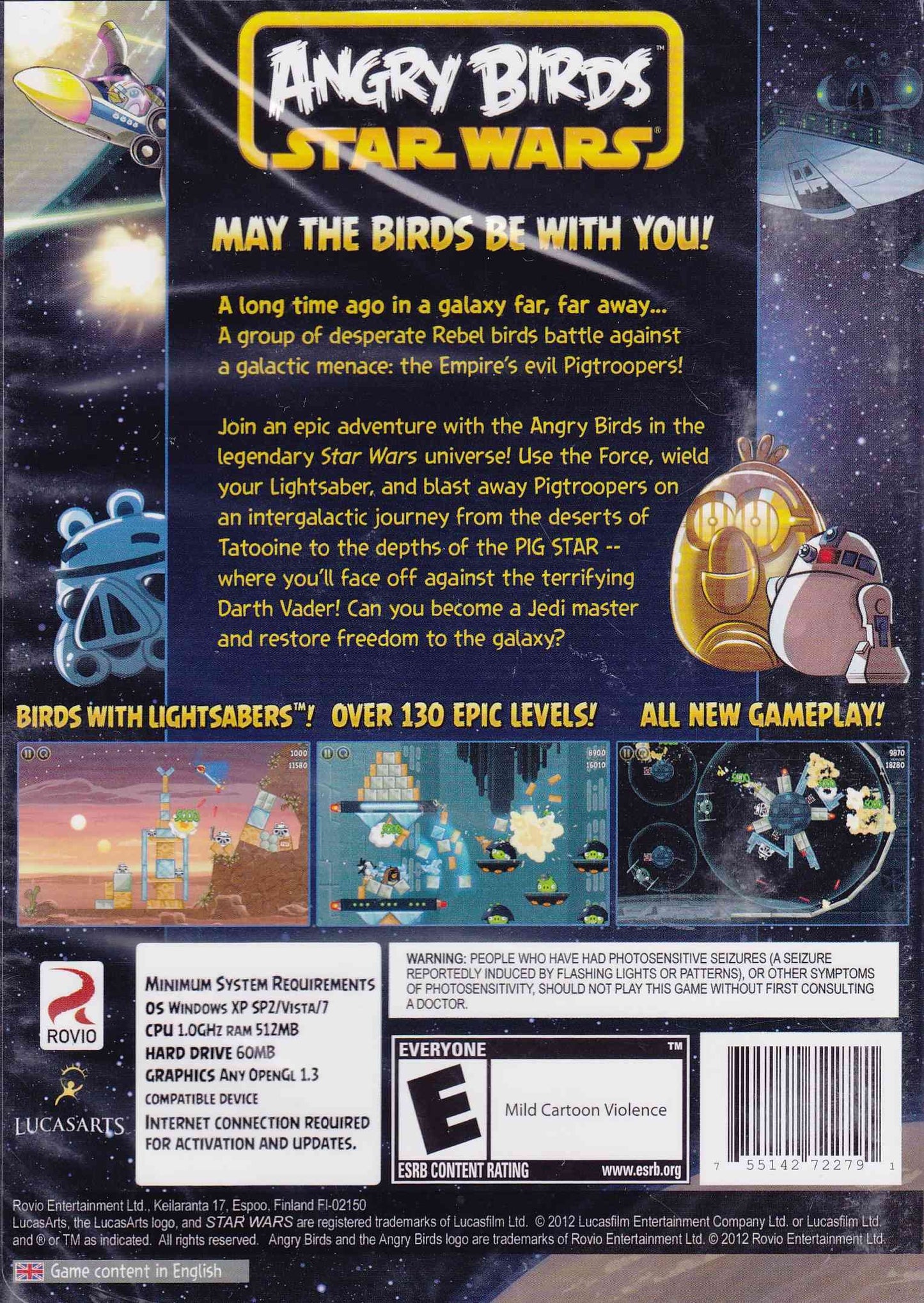 Rovio Entertainment Angry Bird Star Wars - PC Game, Model DVDC279, Fun Adventure for All Ages
