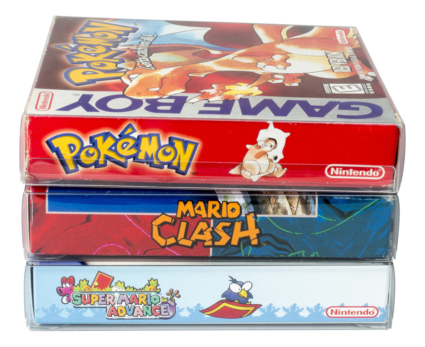 EVORETRO Video Game Box Protector for Nintendo Game Boy & GBA - 0.40mm Thick Clear PET - Pack of 25