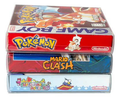 EVORETRO Video Game Box Protector for Nintendo Game Boy & GBA - 0.40mm Thick Clear PET - Pack of 25