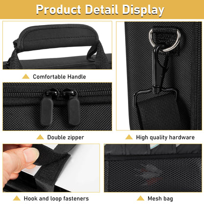 OUUTMEE PS5 Pro Hard Shell Carrying Case - Travel Bag for PlayStation 5 Pro, Games & Accessories - Black, Model V34-Pro