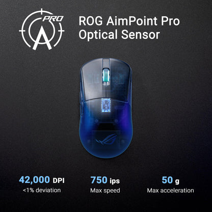 ASUS ROG Harpe Ace Mini Wireless Gaming Mouse - 49g Lightweight, 36K DPI, Tri-Mode Connectivity, Right-Handed, Black