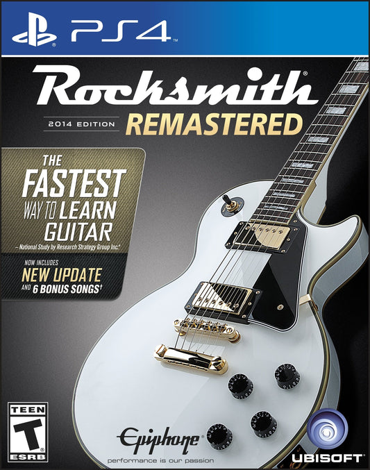 Ubisoft Rocksmith 2014 Edition Remastered - PS4 Standard Edition, Model UBP30502054, Red Color