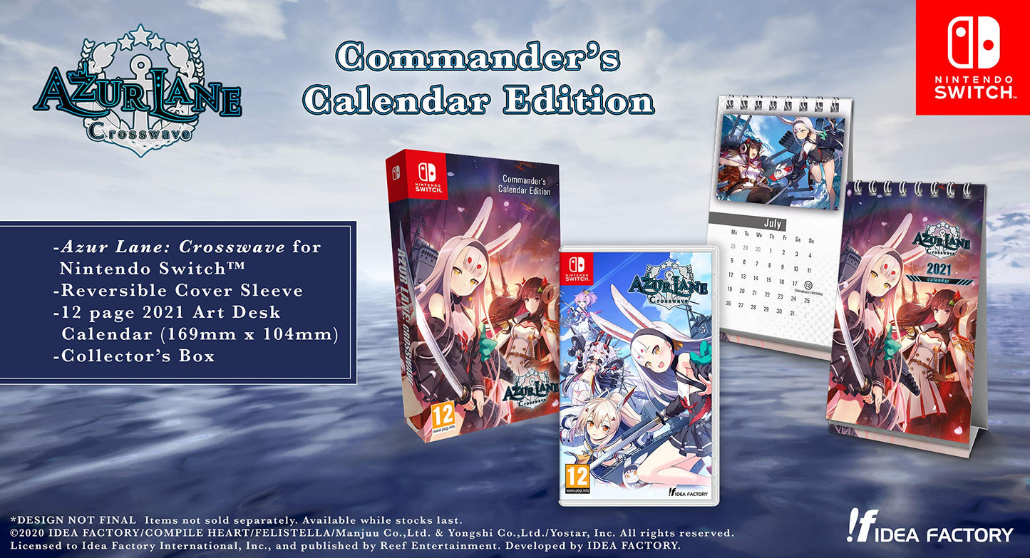 Idea Factory Azur Lane: Crosswave - Commanders Calendar Edition for Nintendo Switch, Model 239440