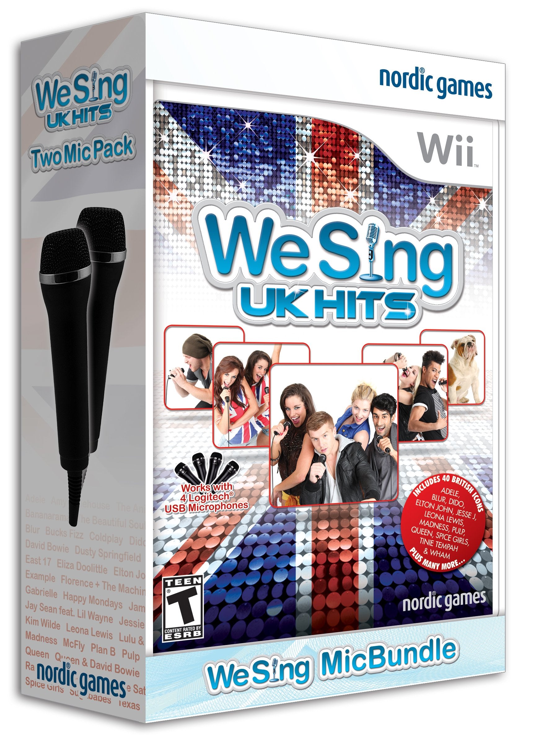 THQ Nordic We Sing: UK Hits Game with 2 Microphones for Nintendo Wii - Model 00416