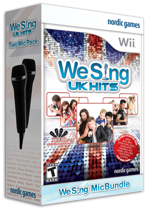 THQ Nordic We Sing: UK Hits Game with 2 Microphones for Nintendo Wii - Model 00416
