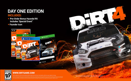 Deep Silver DiRT 4 - Day One Edition for PlayStation 4 - Model D1406