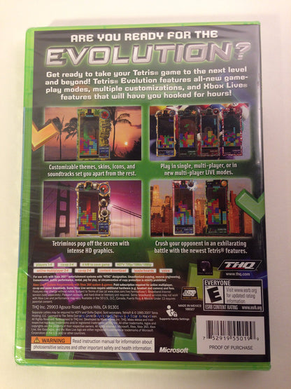 THQ Tetris Evolution - Xbox 360 Game, Model 55019, Classic Puzzle Action