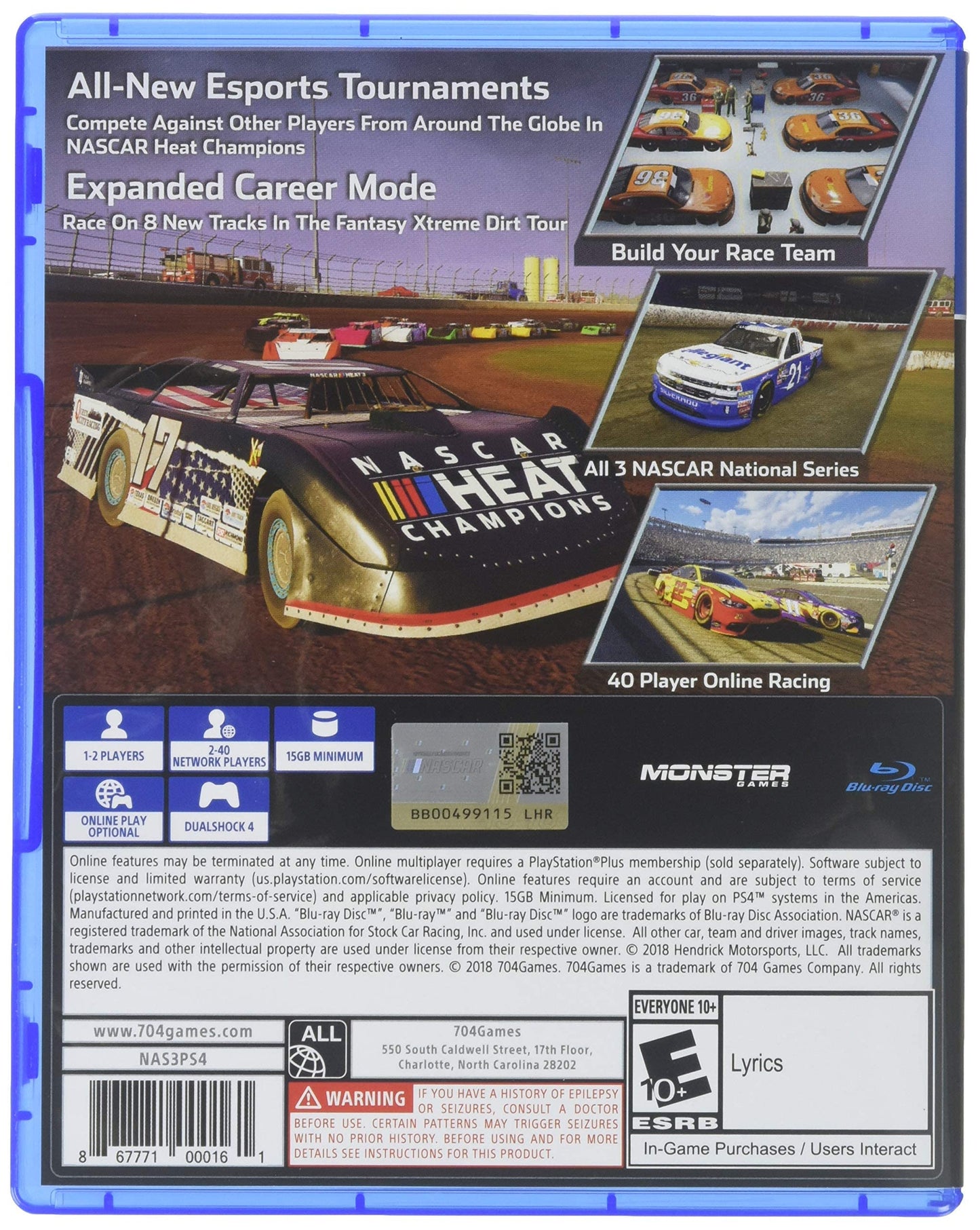 Sony NASCAR Heat 3 - PlayStation 4 Game, Original Version, Model NAS3PS4