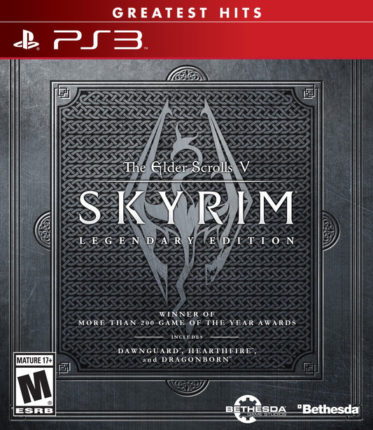 Bethesda The Elder Scrolls V: Skyrim Legendary Edition - PS3, Model 16002, Grey, Plastic
