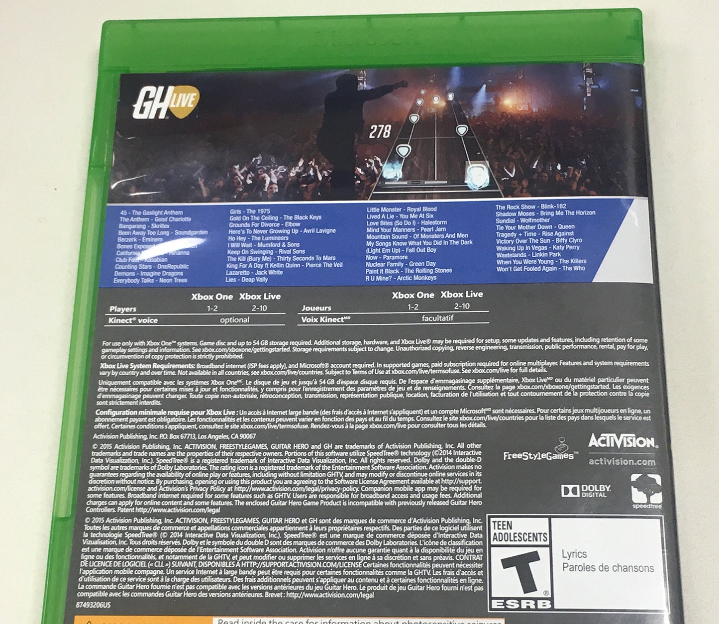 ACTIVISION Guitar Hero: Live for Xbox ONE - Game Only, No Controller Required