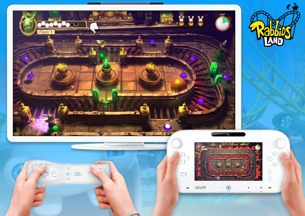 Netindo Rabbid Ubisoft Rabbids Land - Nintendo Wii U Game, Model 18768, Fun Adventure ...
