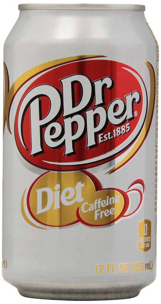 Dr Pepper Diet Caffeine Free Soda, 12 Fl Oz (Pack of 12) - Refreshing Beverage, No Caffeine