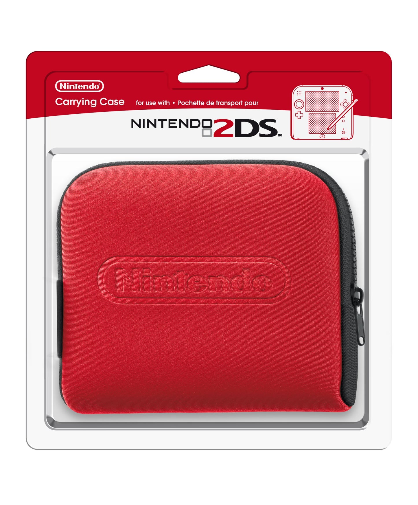 Nintendo 2DS Case - Black & Red, Model 045496510121, Durable Protection for Gaming Console