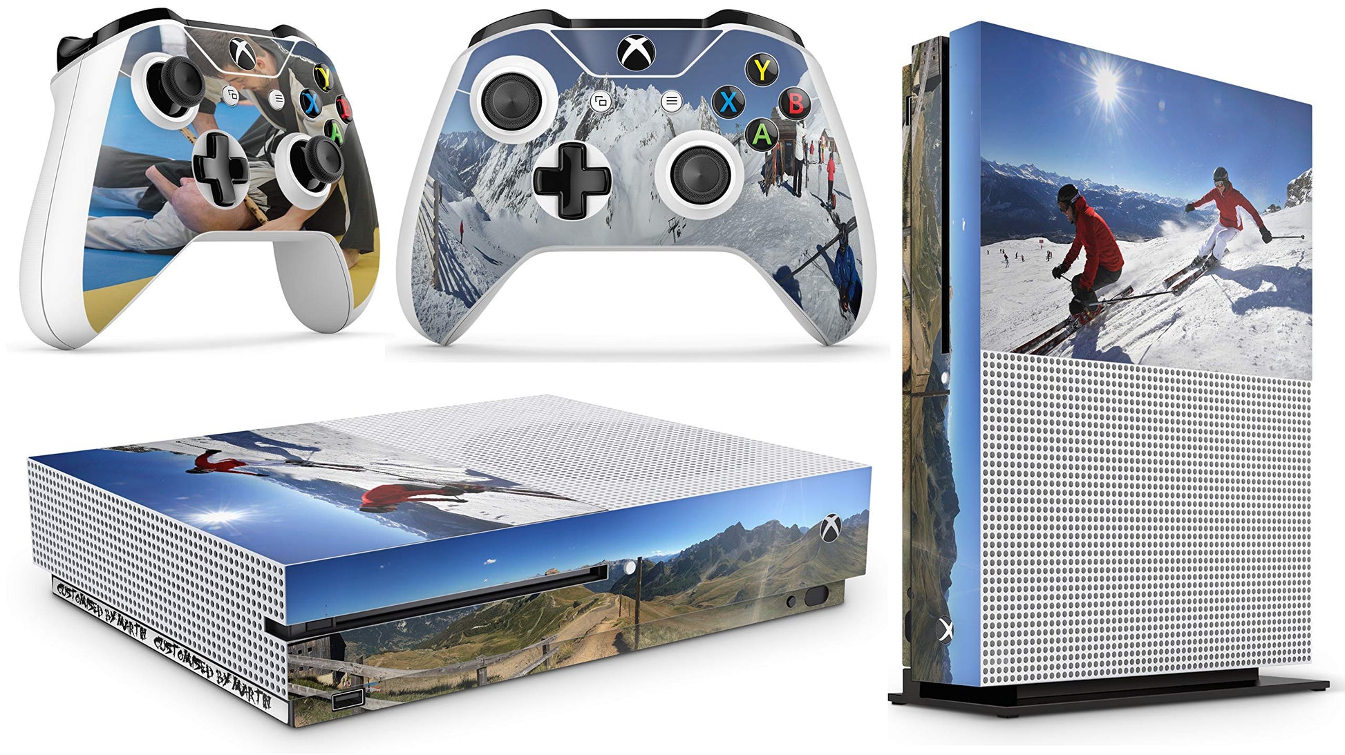 giZmoZ n gadgetZ Xbox One S Custom Console Skin Decal + 2 Controller Skins - XBS, CUSTOM Design