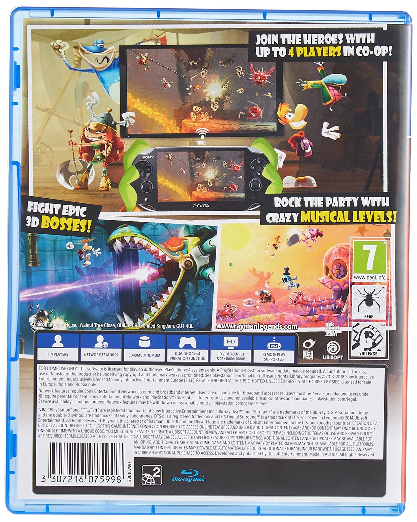 Ubisoft Rayman Legends Game for PS4 - Model 010815.003 - Exciting Adventure Platformer