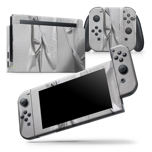 Design Skinz - Compatible with Nintendo Switch Console + Joy-Con - Skin Decal Protective Scratch-Resistant Removable Vinyl Wrap Cover - Silver Duct Tape