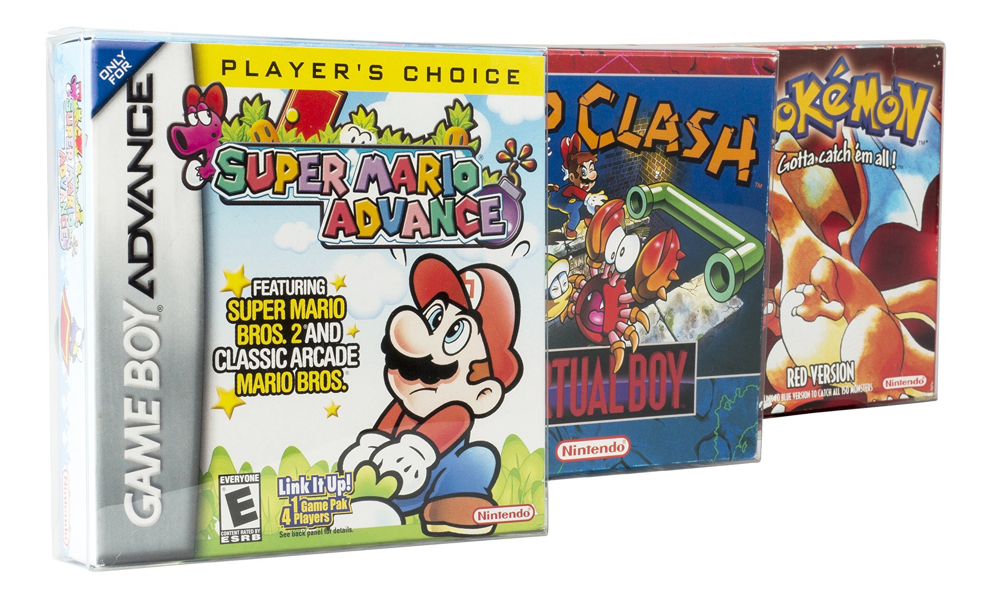 EVORETRO Video Game Box Protector for Nintendo Game Boy & GBA - 0.40mm Thick Clear PET - Pack of 25