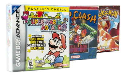 EVORETRO Video Game Box Protector for Nintendo Game Boy & GBA - 0.40mm Thick Clear PET - Pack of 25