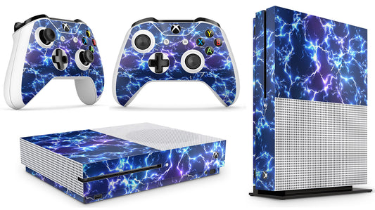 giZmoZ n gadgetZ Xbox One S Electric Storm Full Wrap Skin Vinyl Sticker - GNG-XBS-ELEC-SKINS