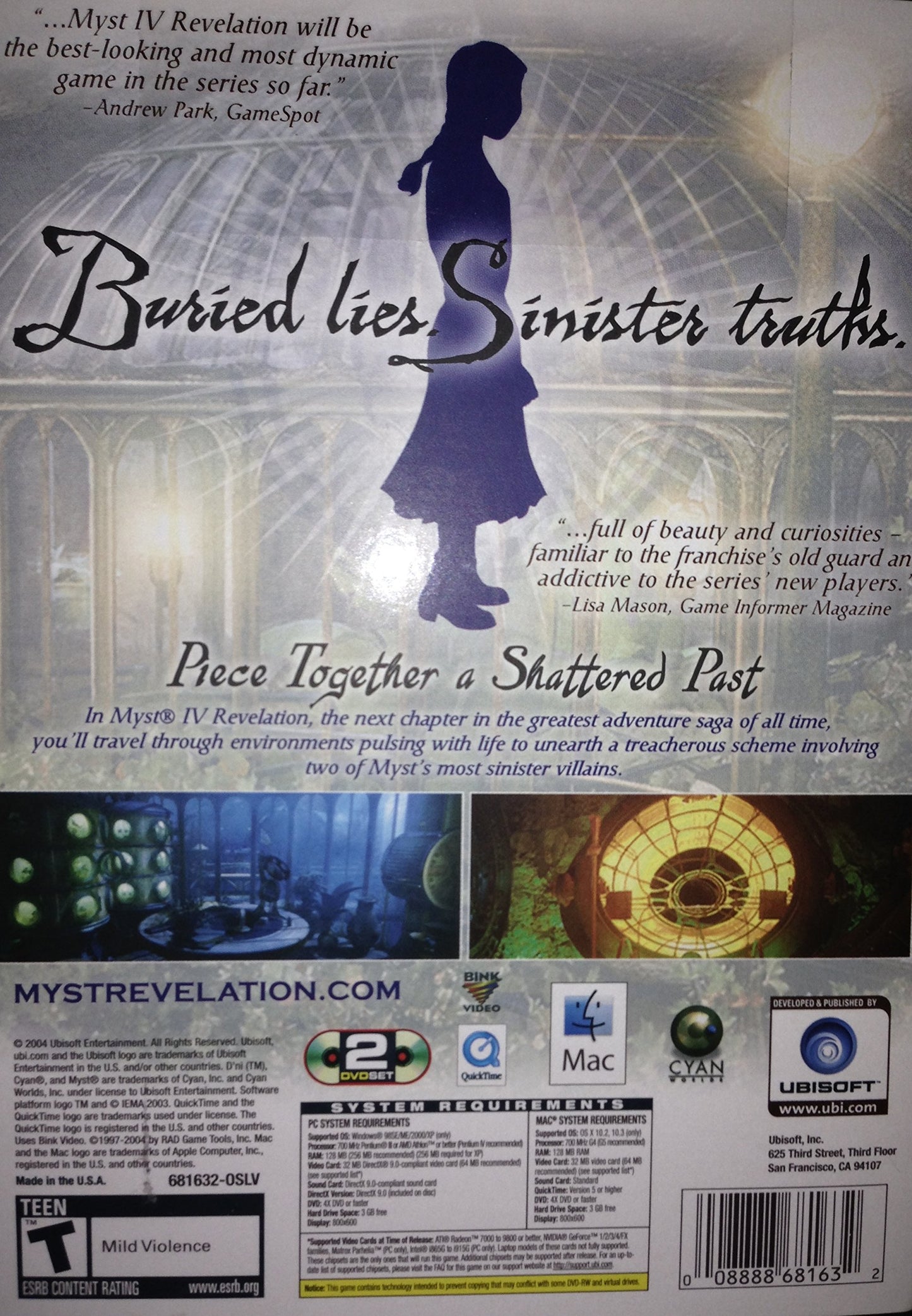 Ubisoft Myst IV: Revelation DVD-ROM Game for PC/Mac - Adventure Puzzle Game