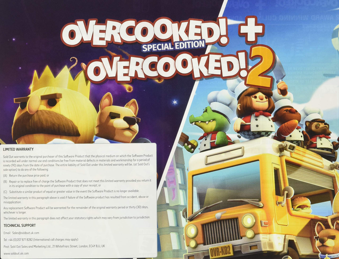 Nintendo Overcooked! Special Edition + Overcooked! 2 - Fun Co-op Cooking Games, Model 812303013416