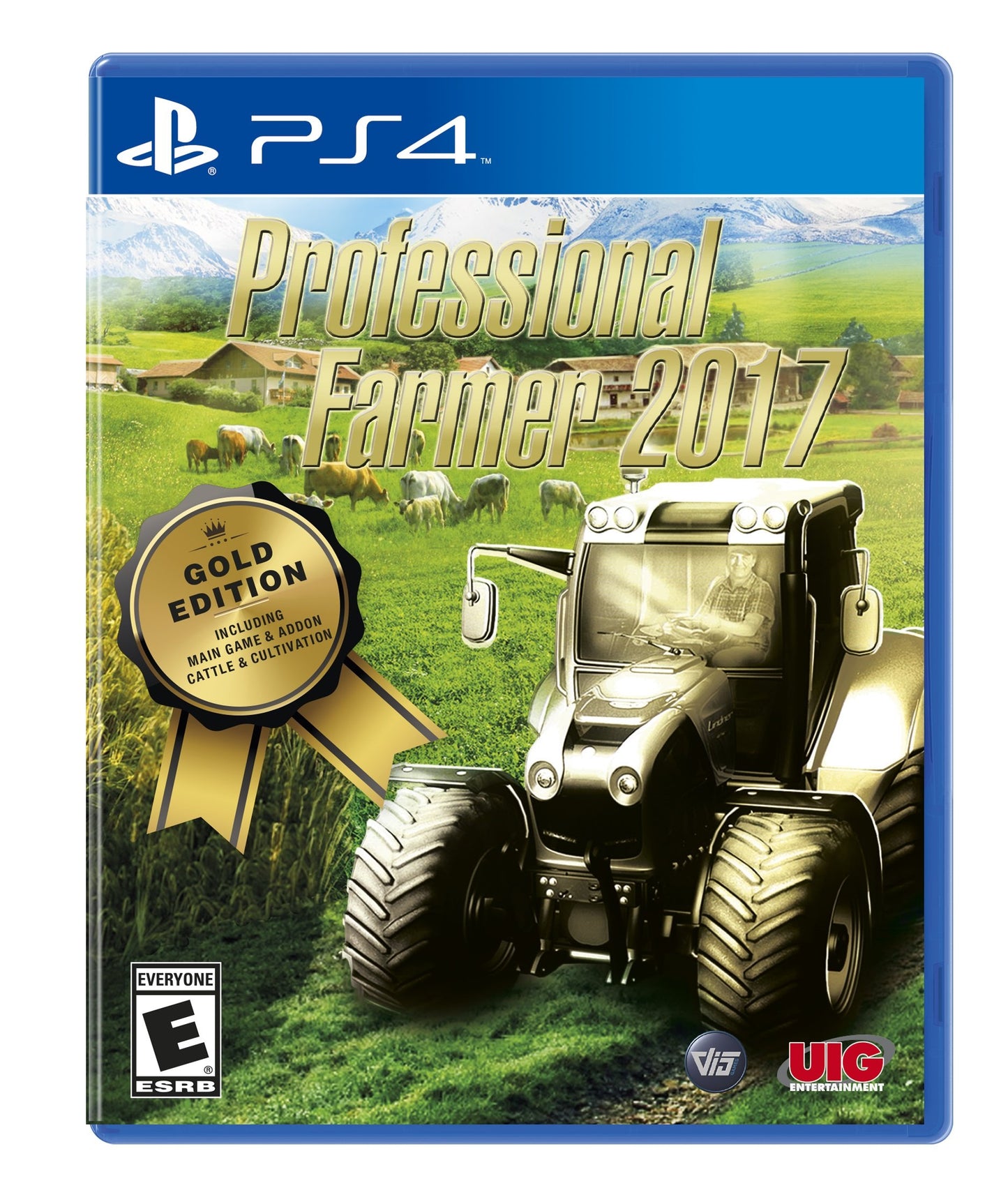 UIE Inc Professional Farmer GOLD - PS4 2017 Edition Game, Gold Color, Model UI-02003