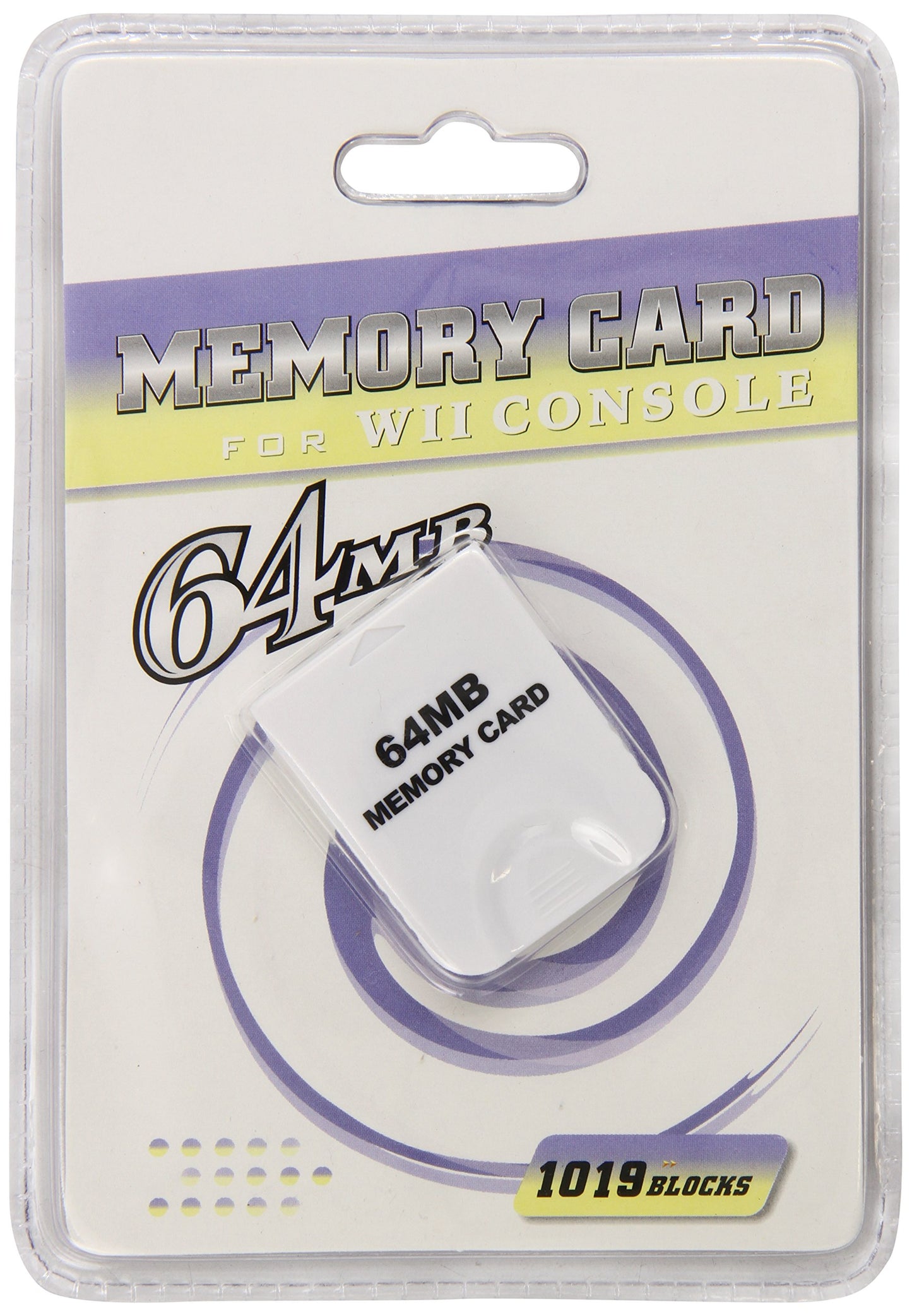 Gen Memory Card for Wii Console - 64 MB (1019 Blocks) - White, Model 666486600105