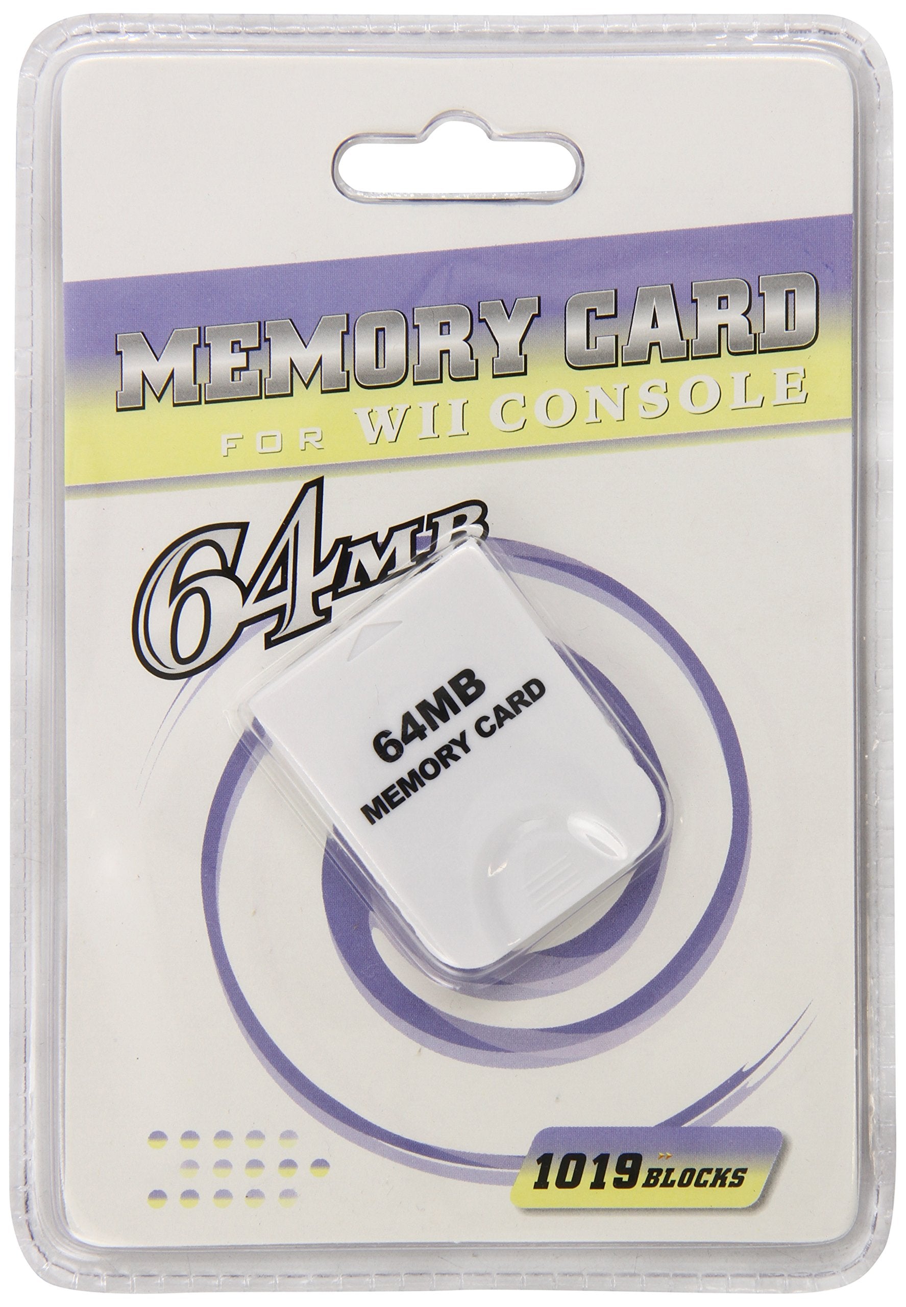 Gen Memory Card for Wii Console - 64 MB (1019 Blocks) - White, Model 666486600105