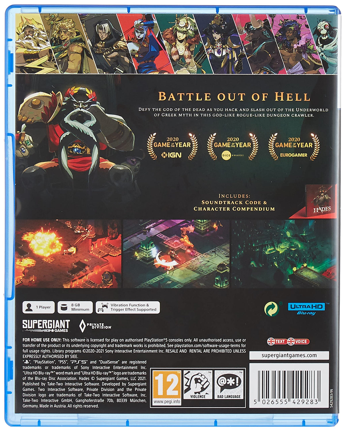 Private Division Nintendo Hades Game - Model 102159, Action RPG, Engaging Gameplay