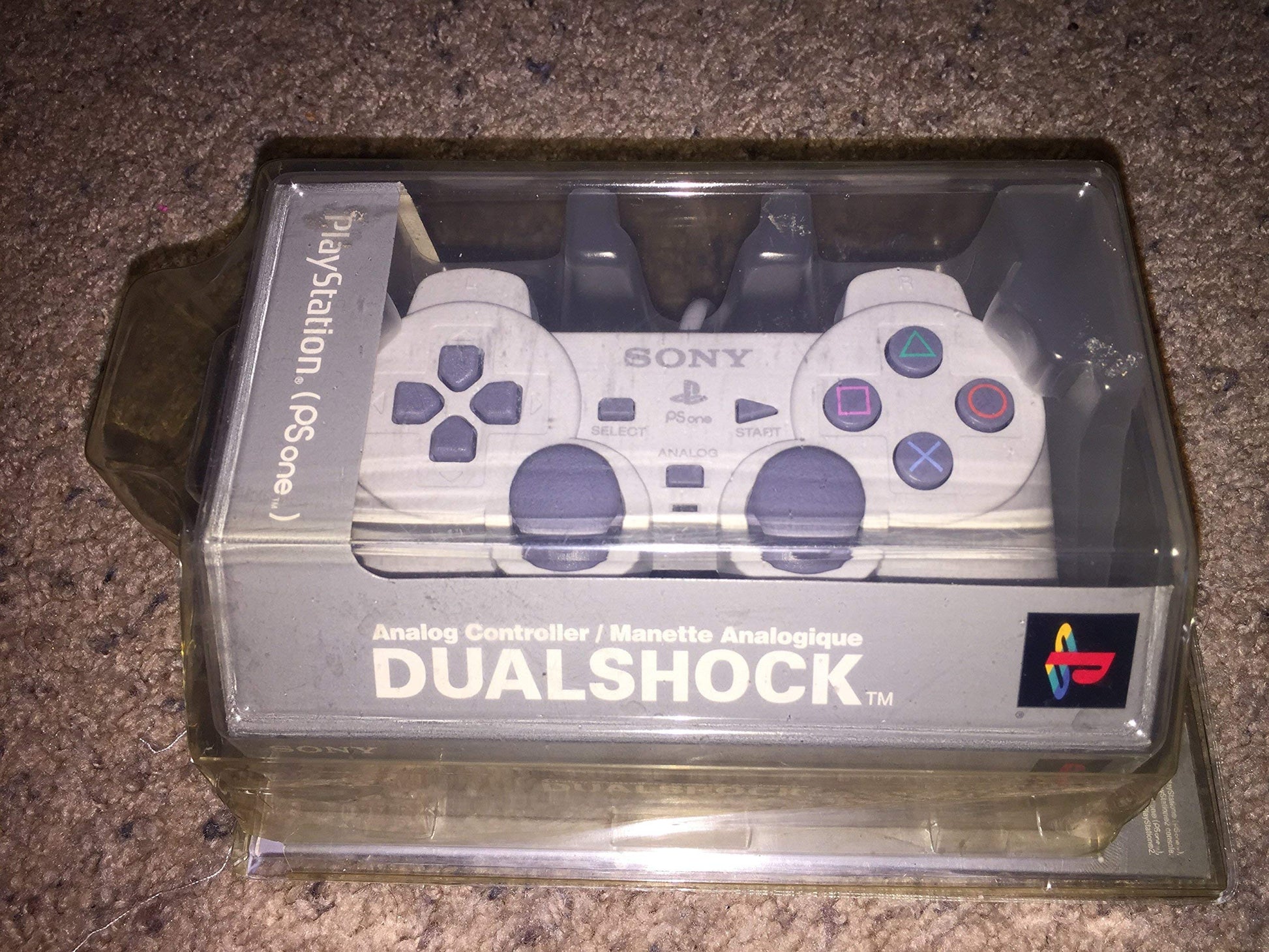 Sony Playstation (PSone) Dual Shock Controller - White (Renewed)