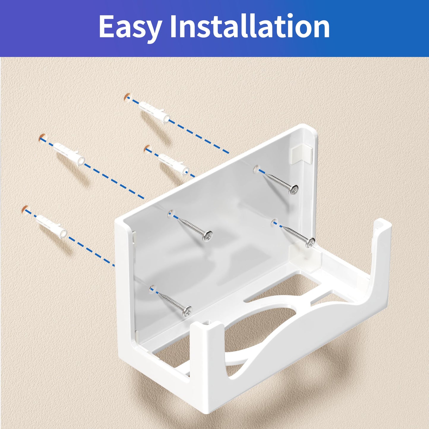 Josmimic Wall Mount for Xbox Series S - Metal Holder with Ventilated Base, Anti-Scratch Pads, Easy Installation - White, Model HY1009S