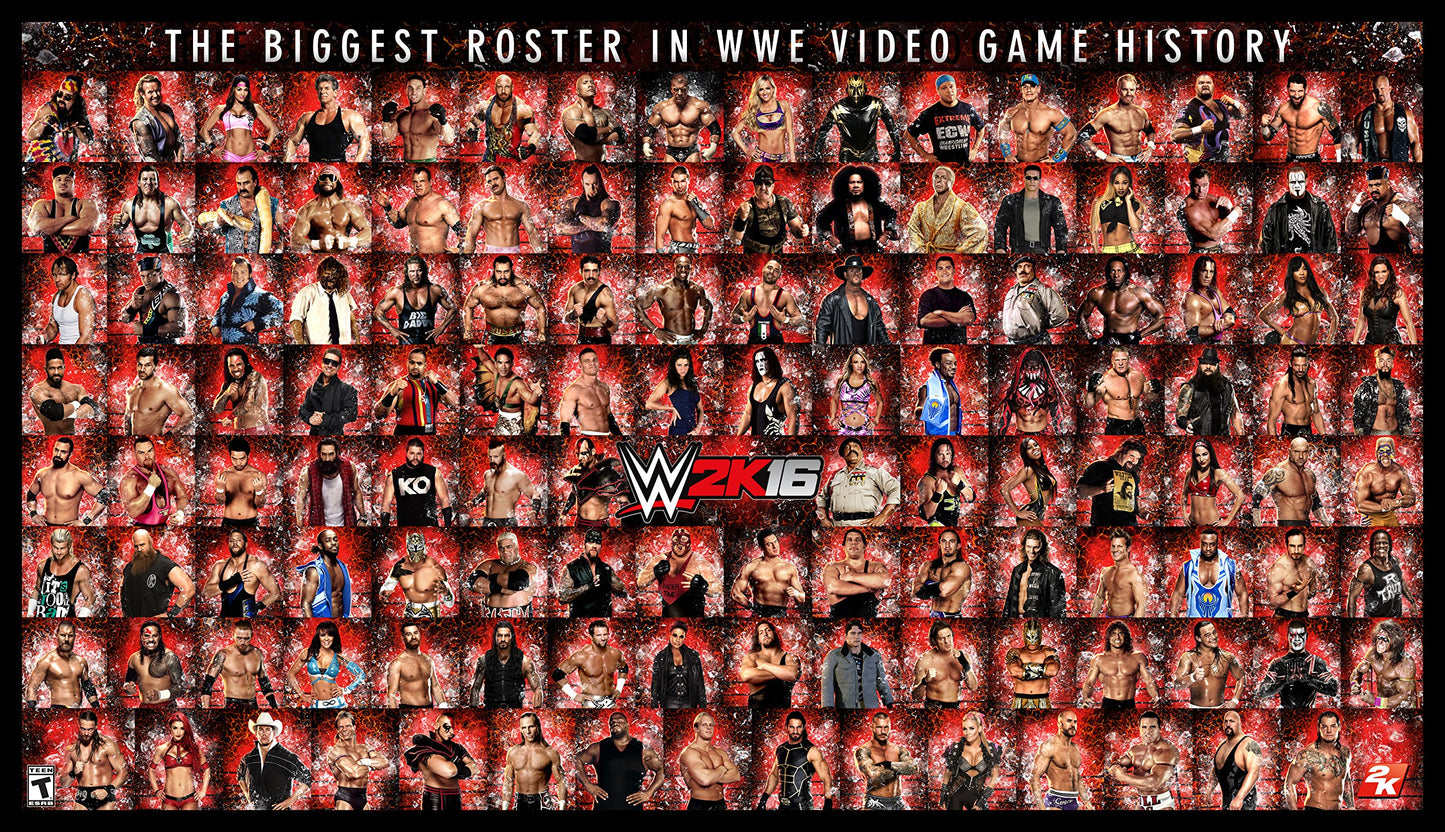 WWE 2K16 Video Game for Xbox 360 - Model 49613 - Exciting Wrestling Action