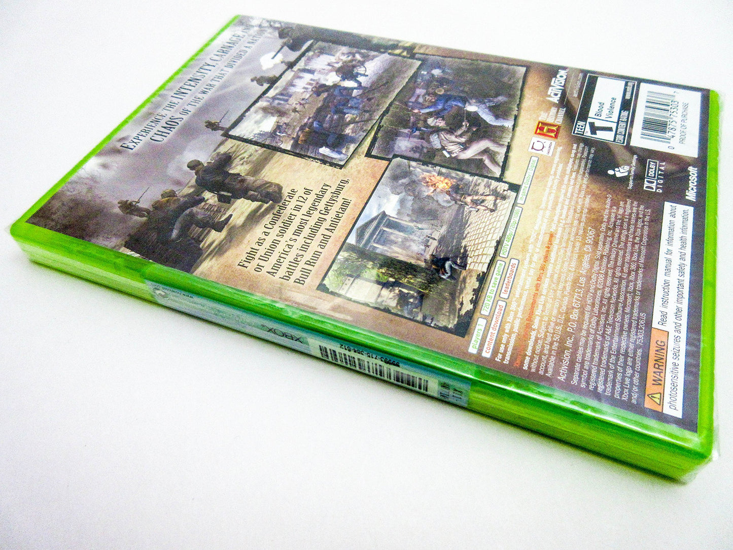 ACTIVISION History Channel Civil War: A Nation Divided - Xbox 360 Game, Model 75303