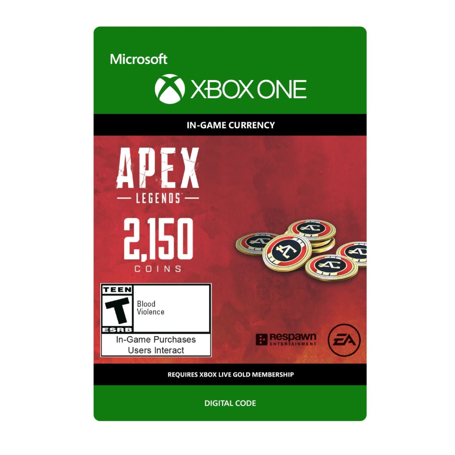 Apex Legends: 2150 Coins - Xbox One, Xbox Series X|S [Digital]