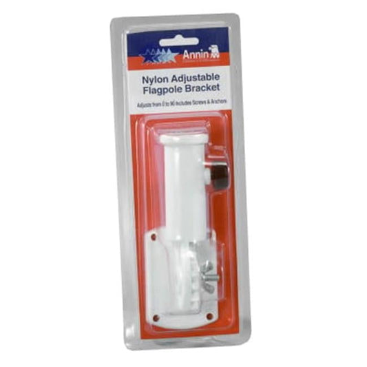 Annin Flagmakers 642630R Adjustable Plastic Flag Bracket  White Pack Of 3