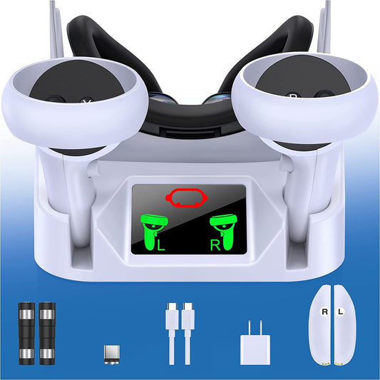 Beboncool Charging Dock Compatible For Oculus Quest 2 Vr Headset,Oculus Quest 2 Accessories,Vr Charging Station For Meta Quest 2