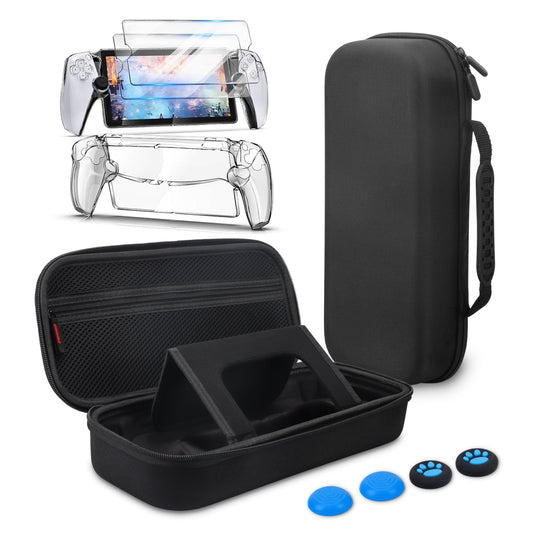 Eeekit Carrying Case Fit For Playstation Portal With Protective Cover Case, Screen Protectors, 4 Thumb Grips, 10-In-1 Accessorie