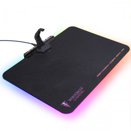 Professional Gaming Mouse Pad, RGB Lighting, One Touch Control for Light, Cord Management with Flexible Mouse Bungee, Waterproof