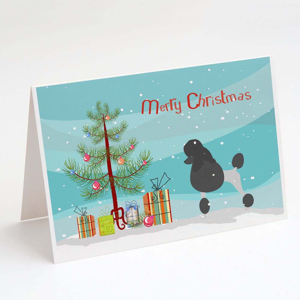 CarolineS Treasures Poodle Christmas Christmas Greeting Cards With Envelopes, 5 X 7 (8 Count)