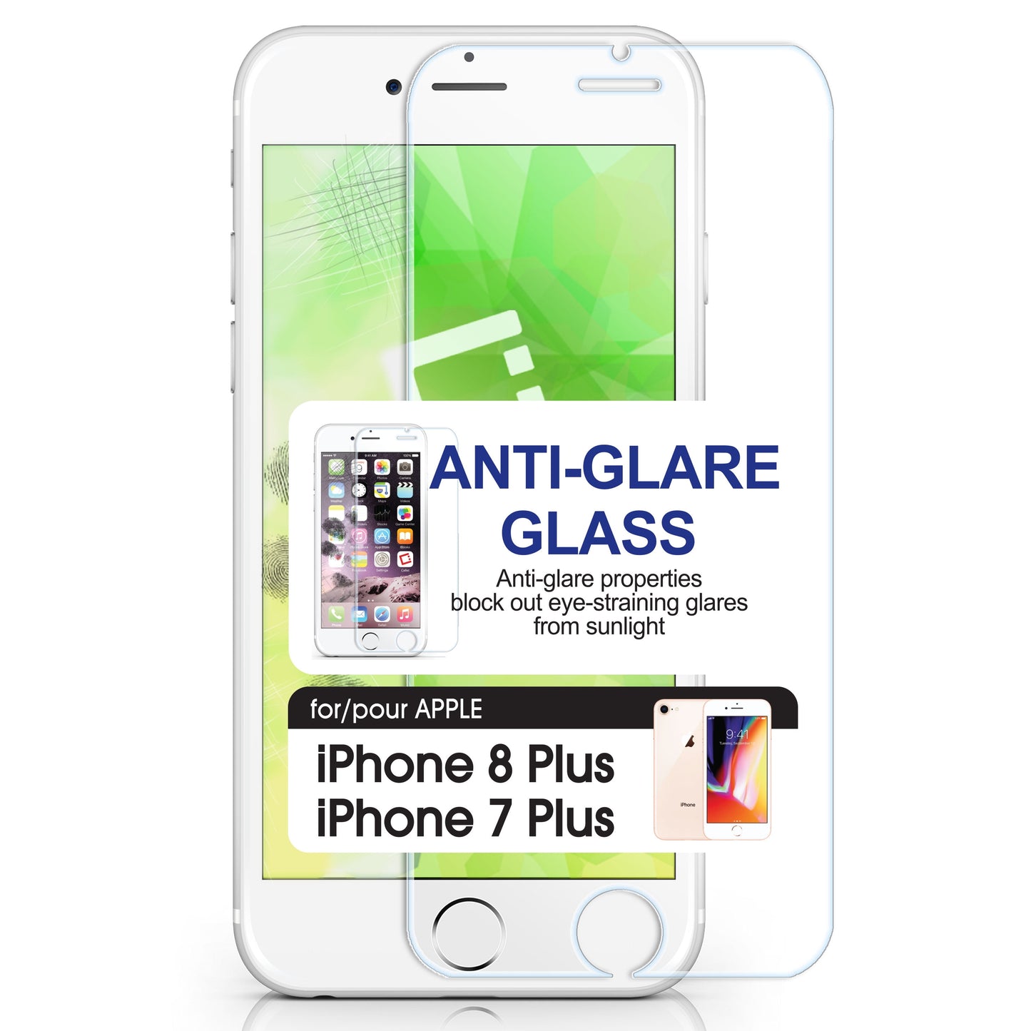 Cellet Premium Anti-Glare Tempered Glass Screen Protector For Iphone 8 Plus And 7 Plus.