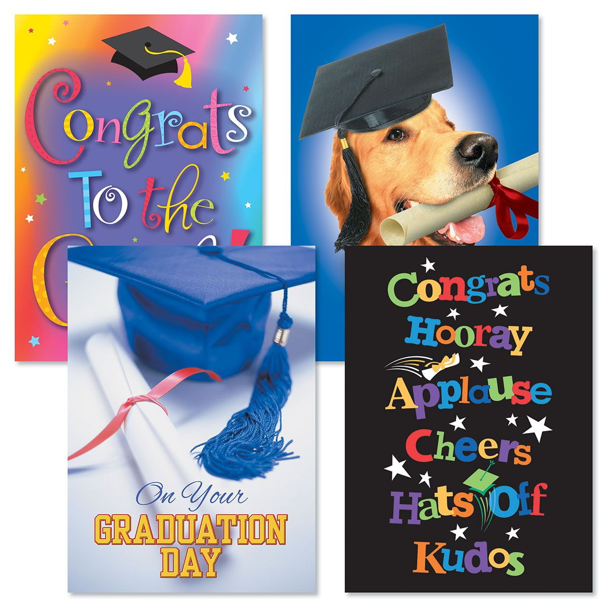 Current Congrats Graduation Greeting Cards - Set Of 8 , 5 X 7, Sentiments Inside & Envelopes