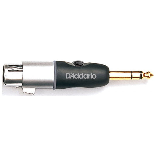 DAddario 1/4 Inch Male Balanced To Xlr Female Adaptor
