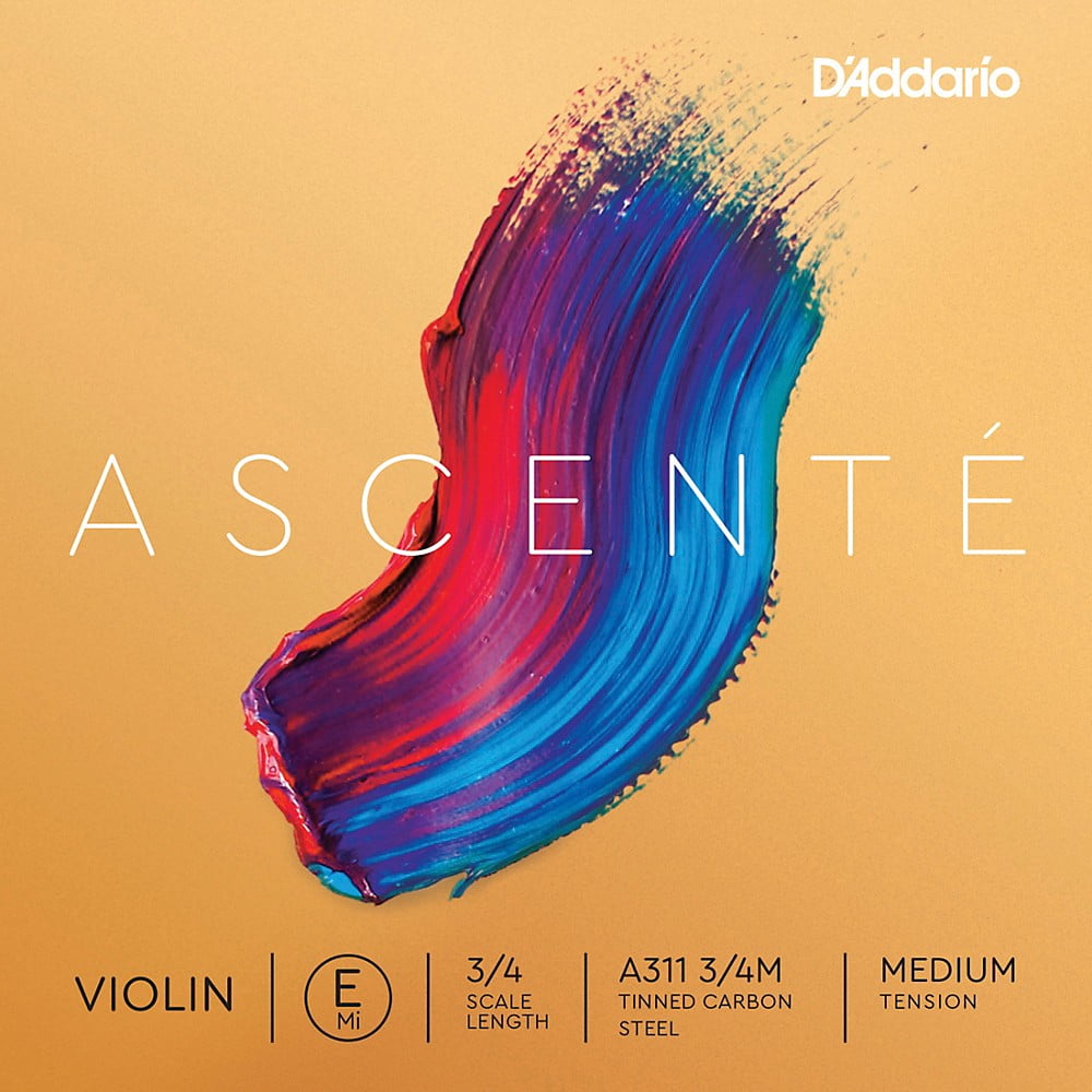 DAddario Ascente Violin E String 3/4 Size, Medium