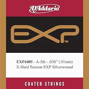 DAddario Exp4405 Coated Classical Guitar Single String, Extra-Hard Tension, Fifth String